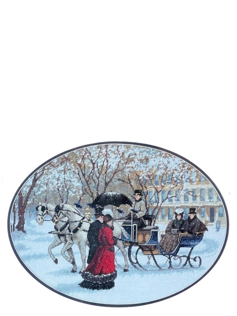 Dimensions Winter Impressions Counted Cross Stitch Kit Victorian Snow Horse New